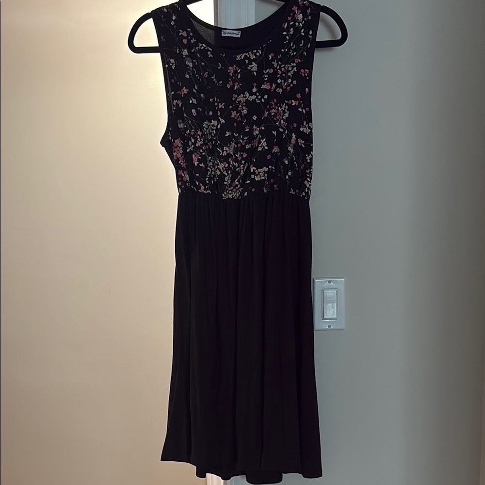 Floral Black Dress